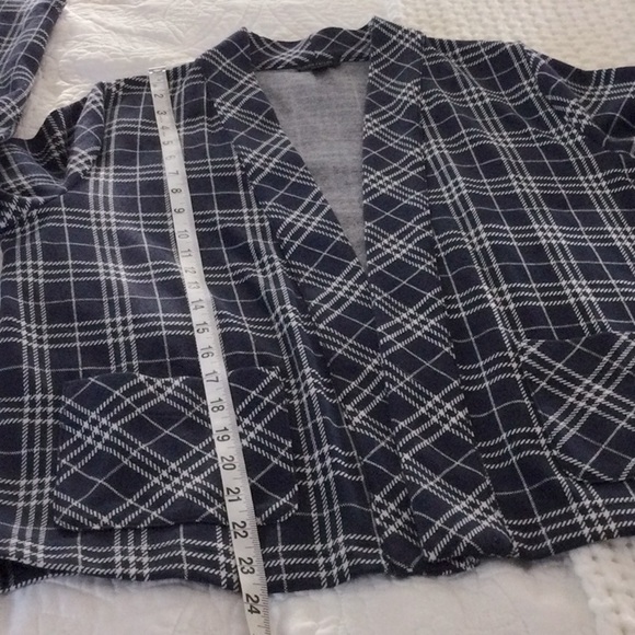Ann Taylor Plaid Open Front Knit Cardigan Sz M - Picture 10 of 10